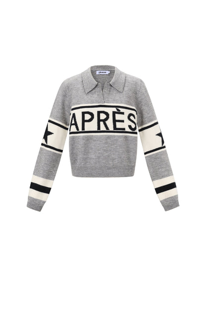Damen Pullover Après Buchstaben | Polyester | Mehrfarbig