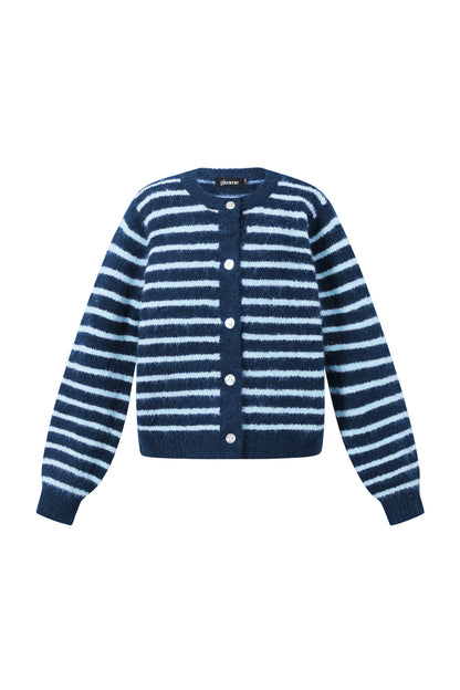 Damen Cardigan Gestreift | Polyester | Mehrfarbig