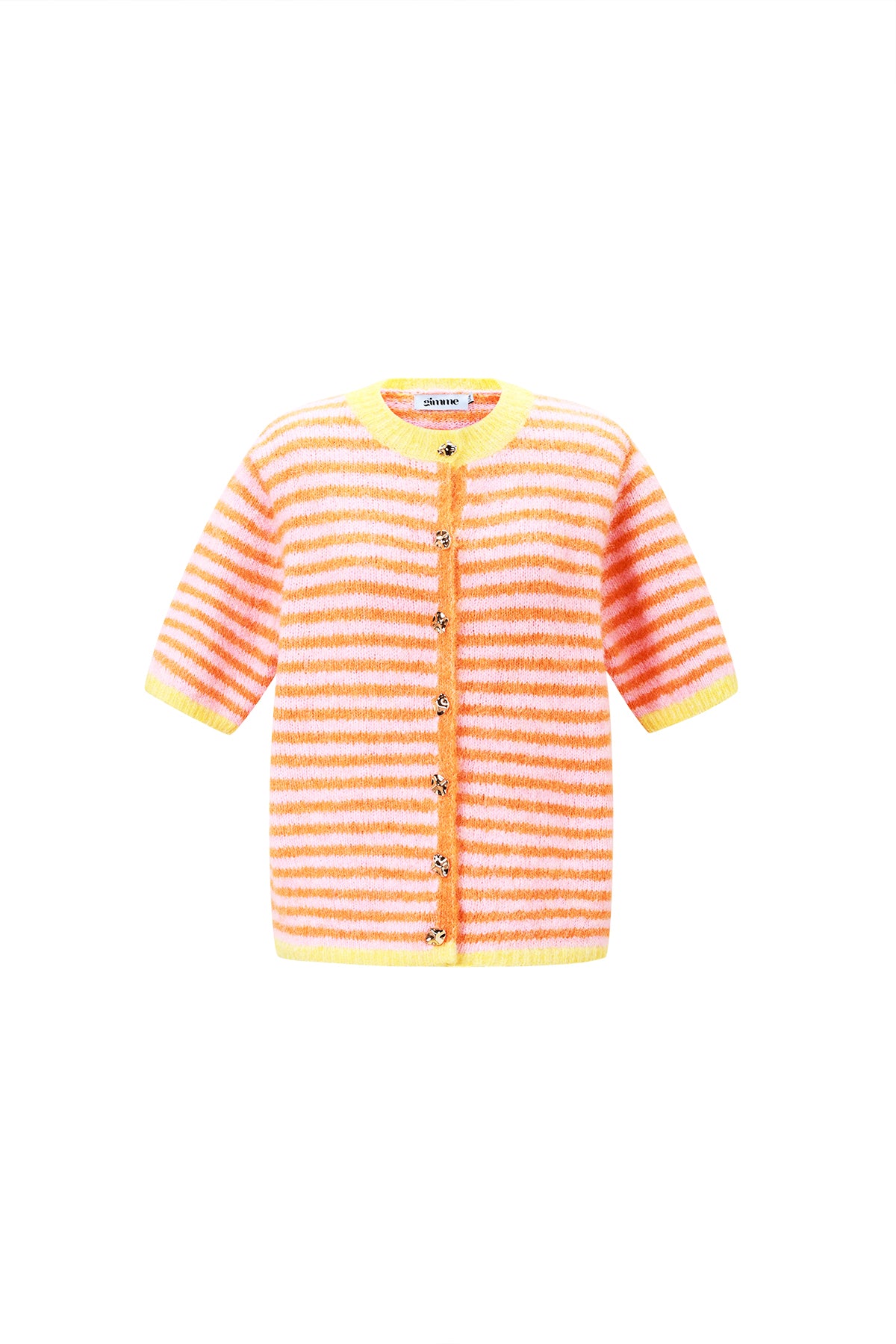 Damen Weste Streifenstrick Leicht | Polyester | Mehrfarbig
