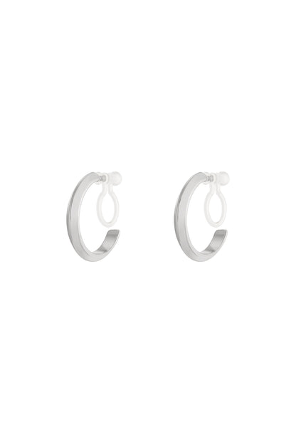 Damen Ohrclips Creole 14K Classic | Edelstahl vergoldet | Goldfarbe
