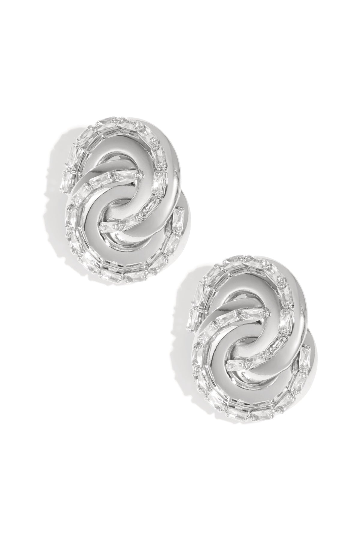 damen ohrstecker organisch zirkon luxus | eisen | gold & silber