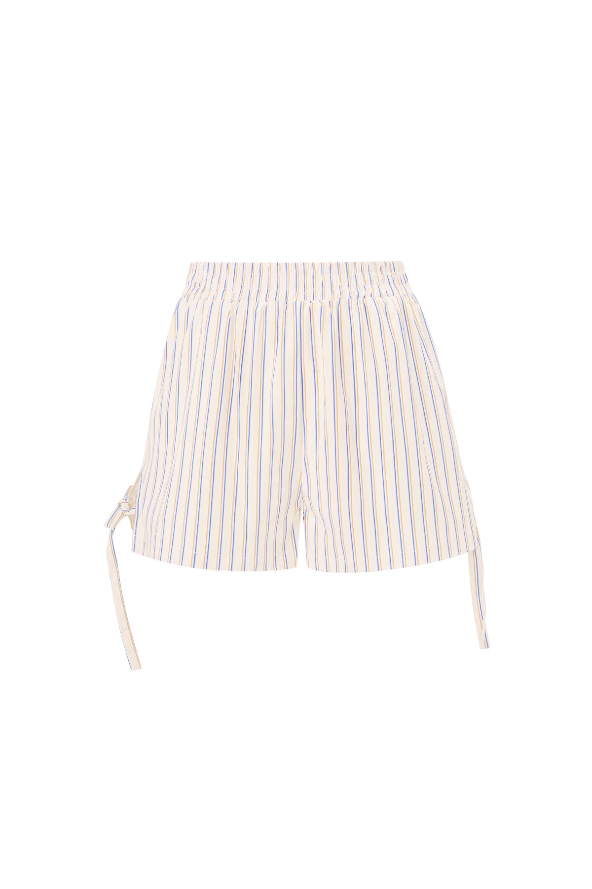 Damen Shorts Streifen Bindeband | Baumwolle | Mehrfarbig