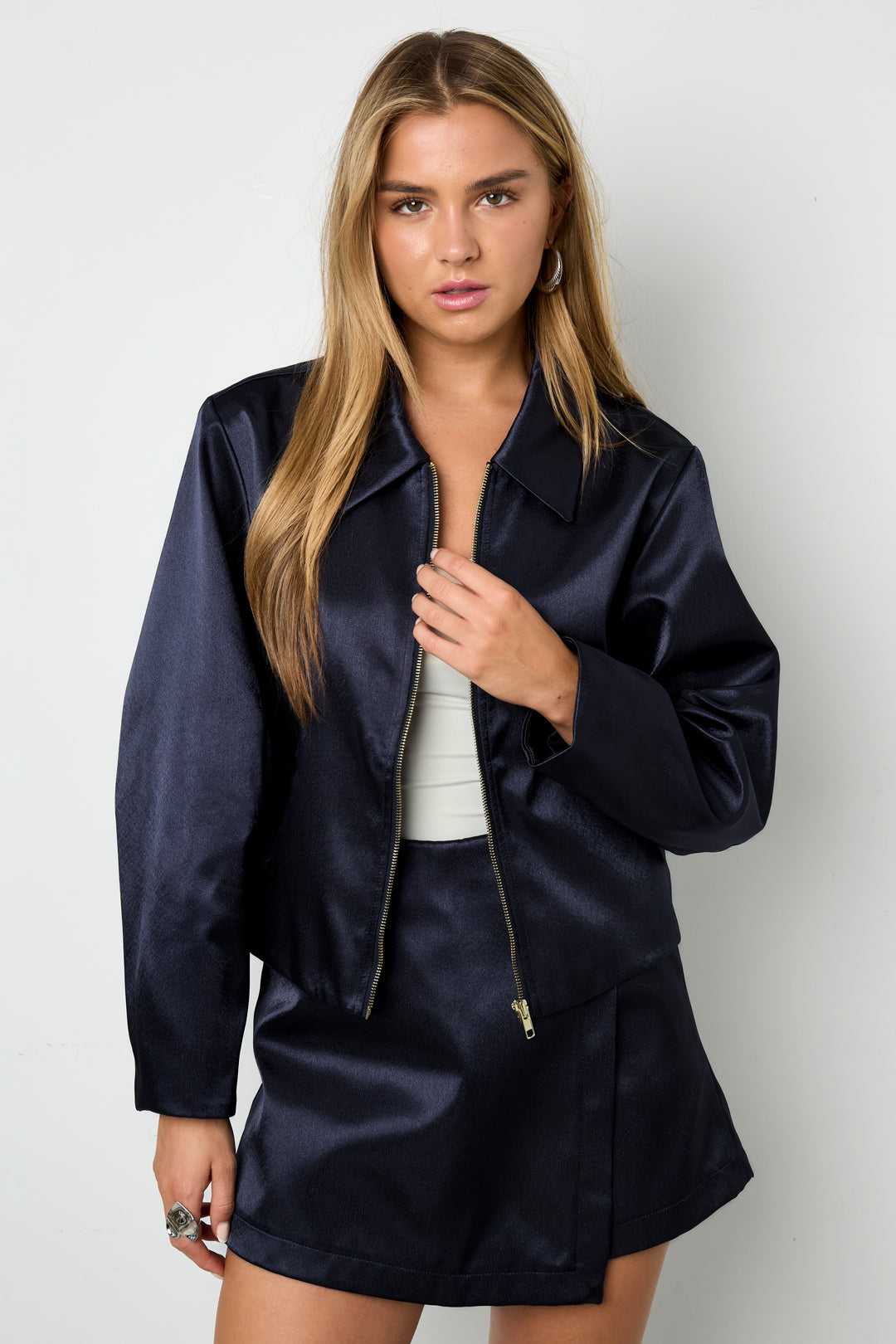 Damen Jacke Vollton | Herbst Winter | Dunkelblau & Purpur
