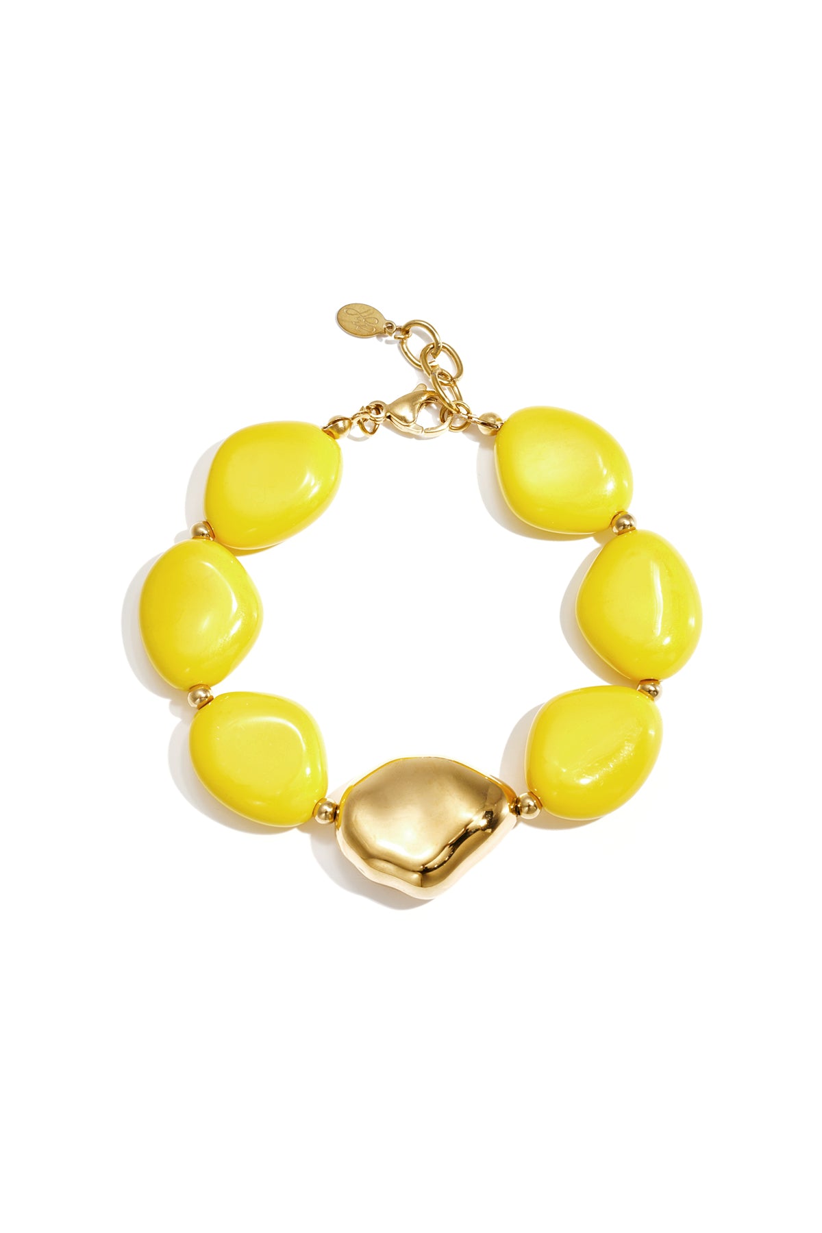 perlenarmband mit organisch geformter statement-perle