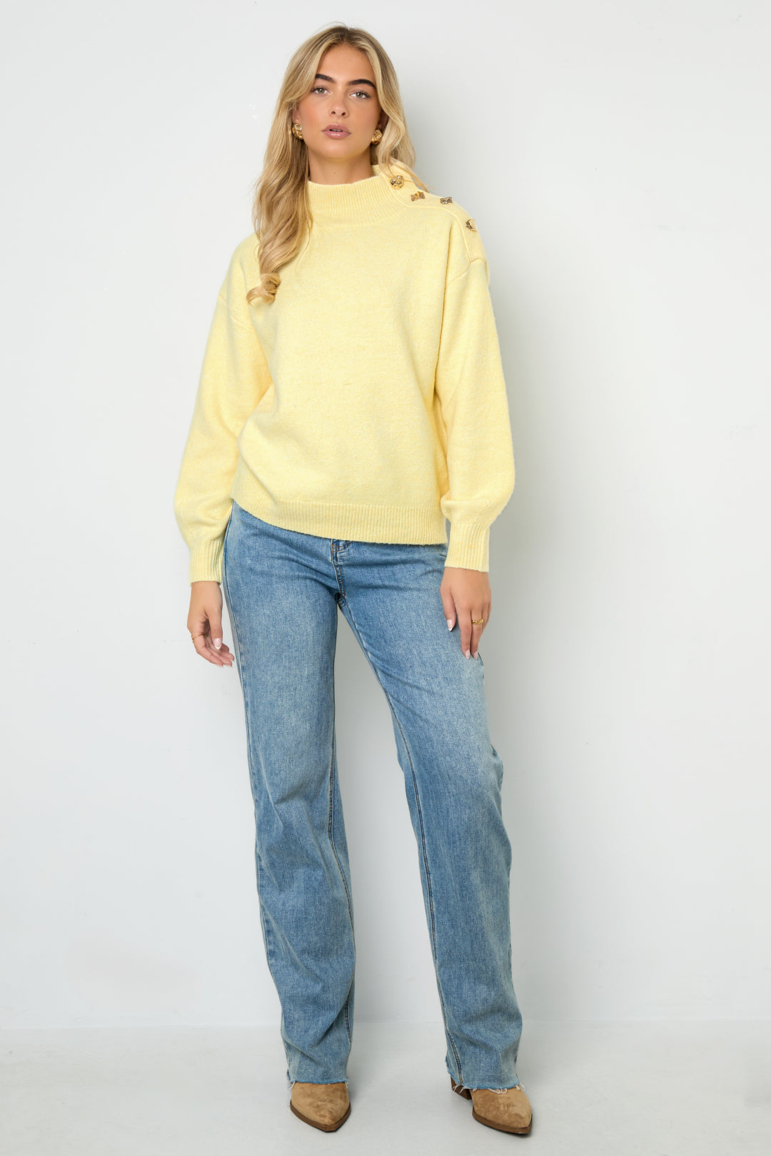 damen rollkragenpullover gestrickt | polyester | mehrfarbig