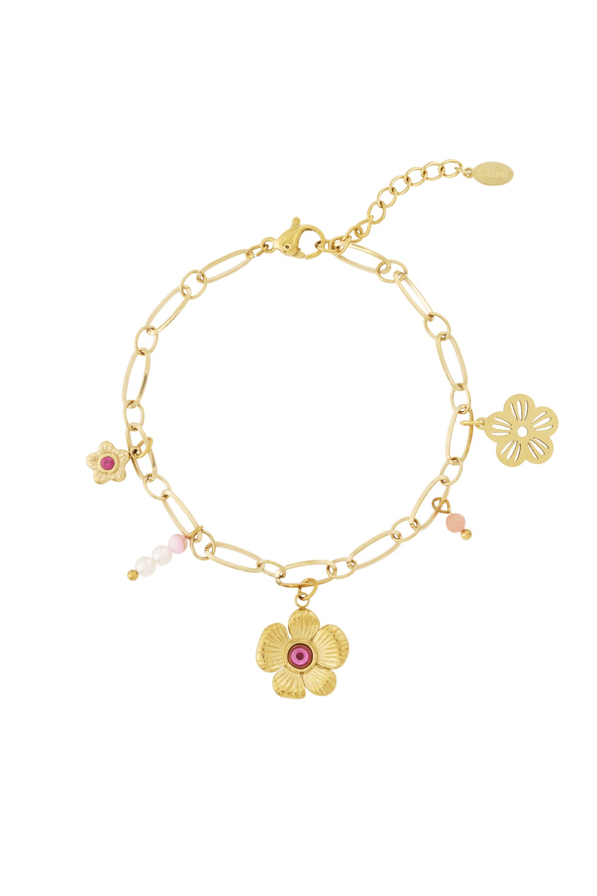 blumen-charm-armband