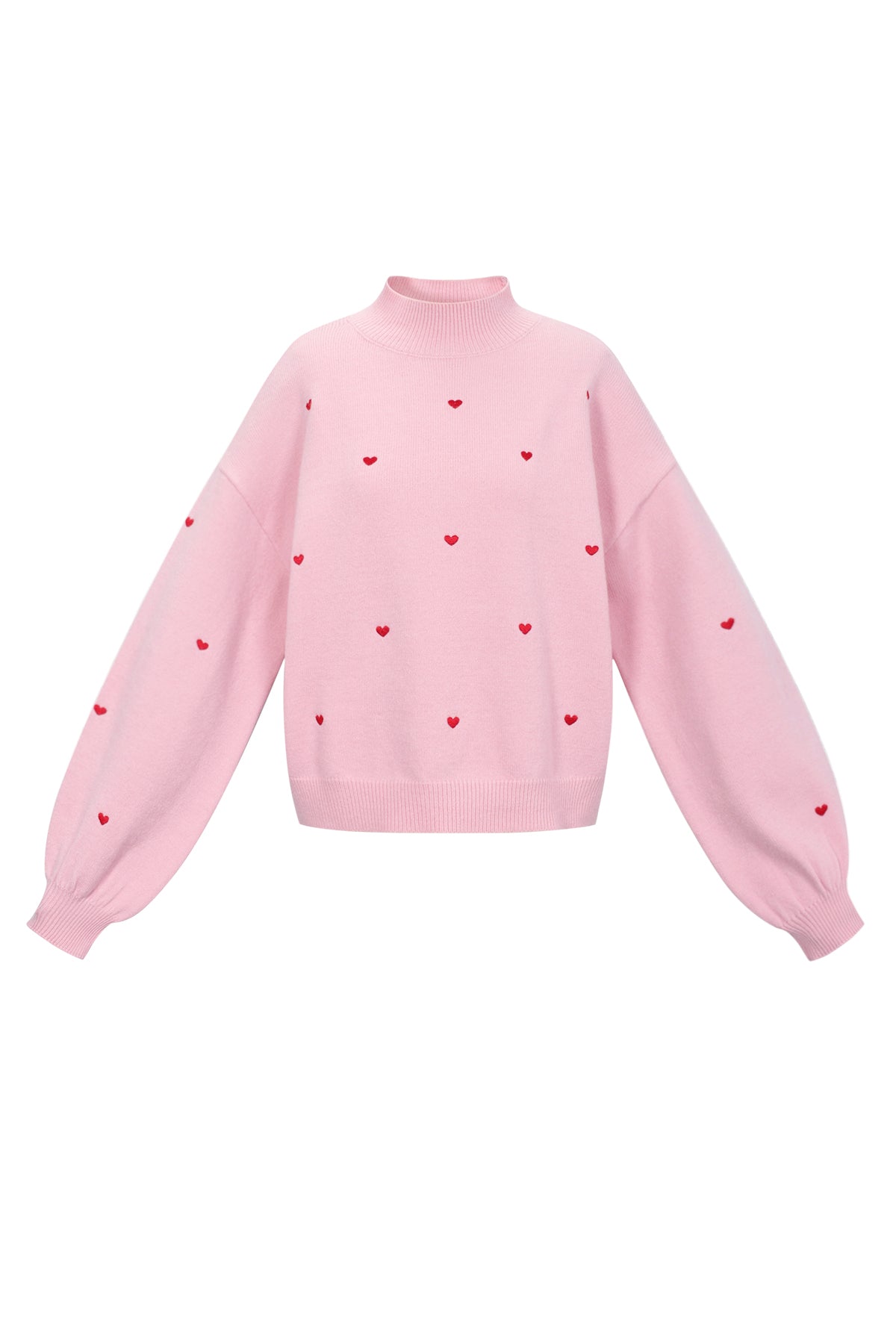 Damen Pullover Herzmuster Strick | Acryl | Mehrfarbig