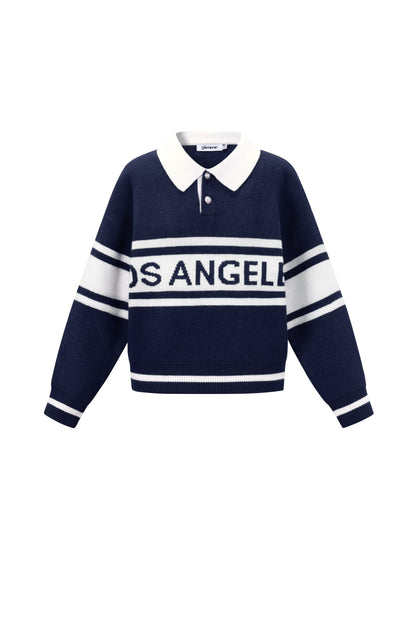 Damen Pullover Sporty Letters | Polyester | Mehrfarbig