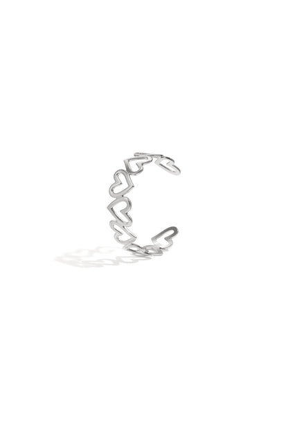 Edelstahl Manschette Armbänder Herz Casual Täglich Einfache Serie frauen schmuck