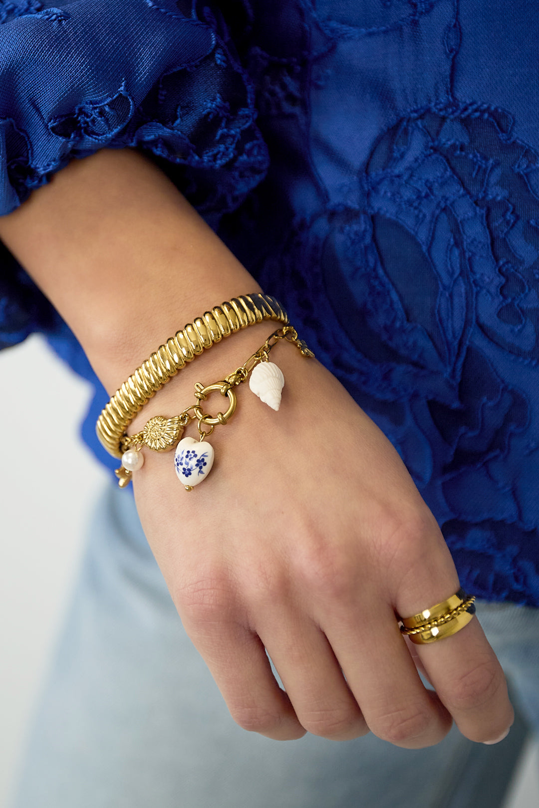 klobiges gestreiftes armband