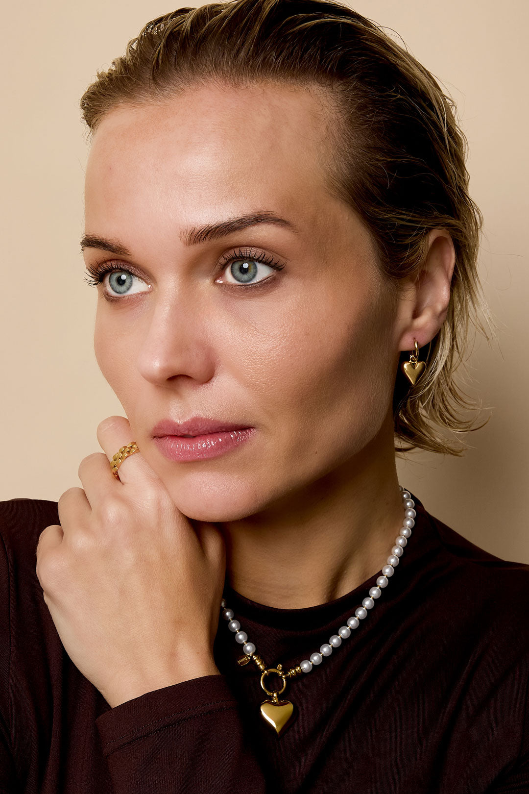 damen ohrringe herz luxus | edelstahl 304s | gold & silber