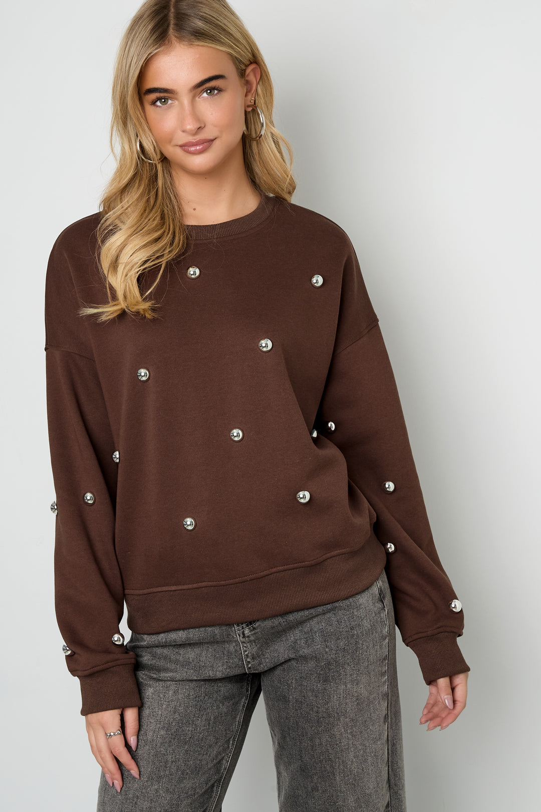 damen pullover tupfen | baumwolle | mehrfarbig