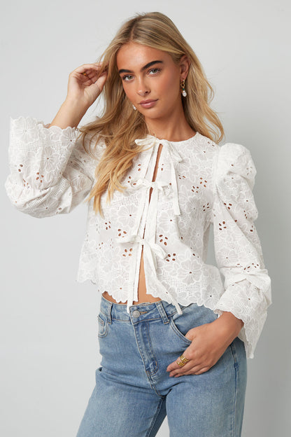 Damen Langarmshirt Baumwolle | Baumwolle | Weiß