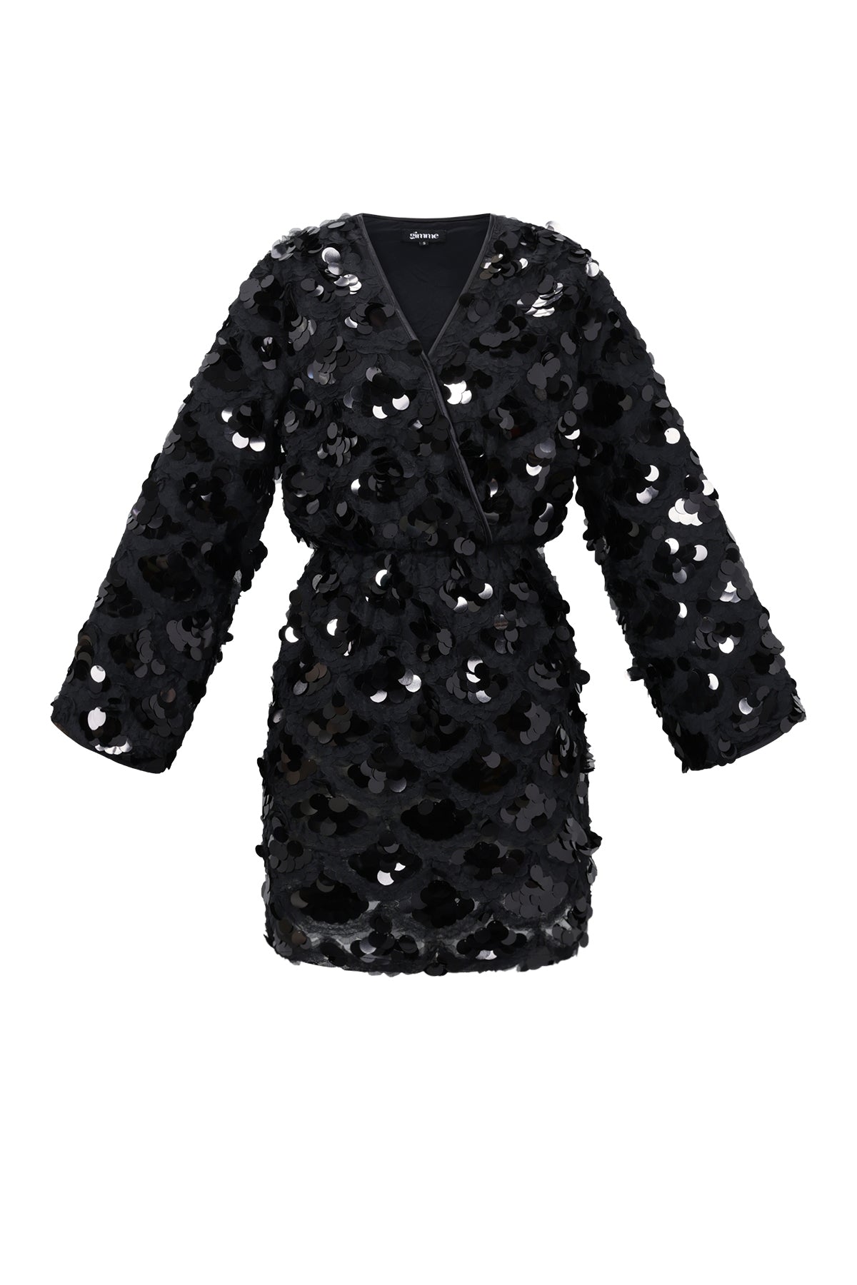 Damen Minikleid Pailletten Exklusiv | Polyester | Schwarz
