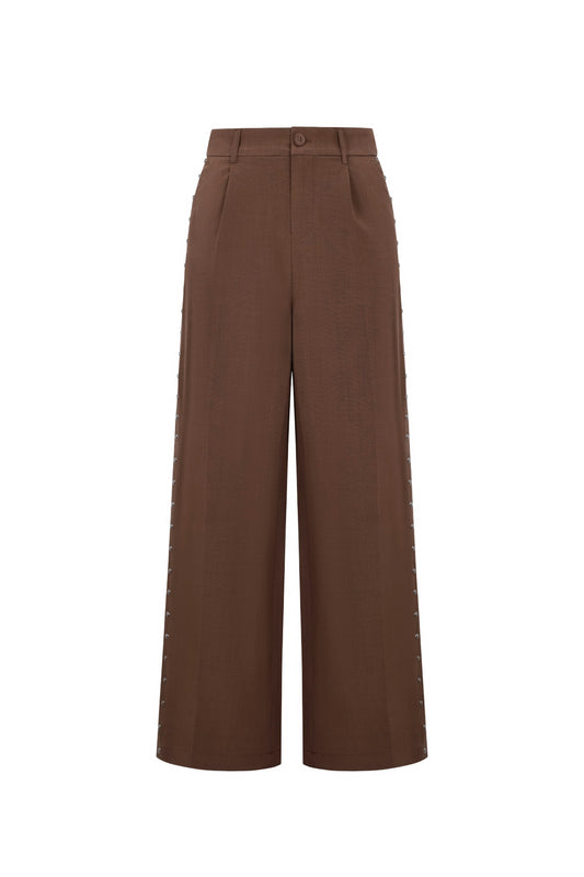 Damen Weithose Herbst | Polyester | Braun