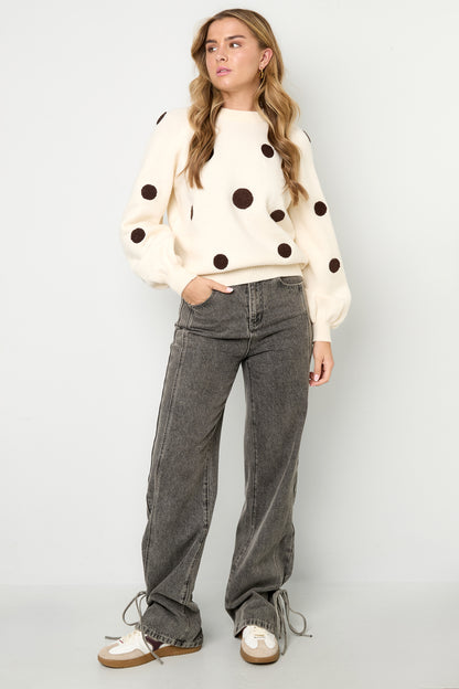 Damen Pullover Gepunktet Luxus | Polyester | Mehrfarbig