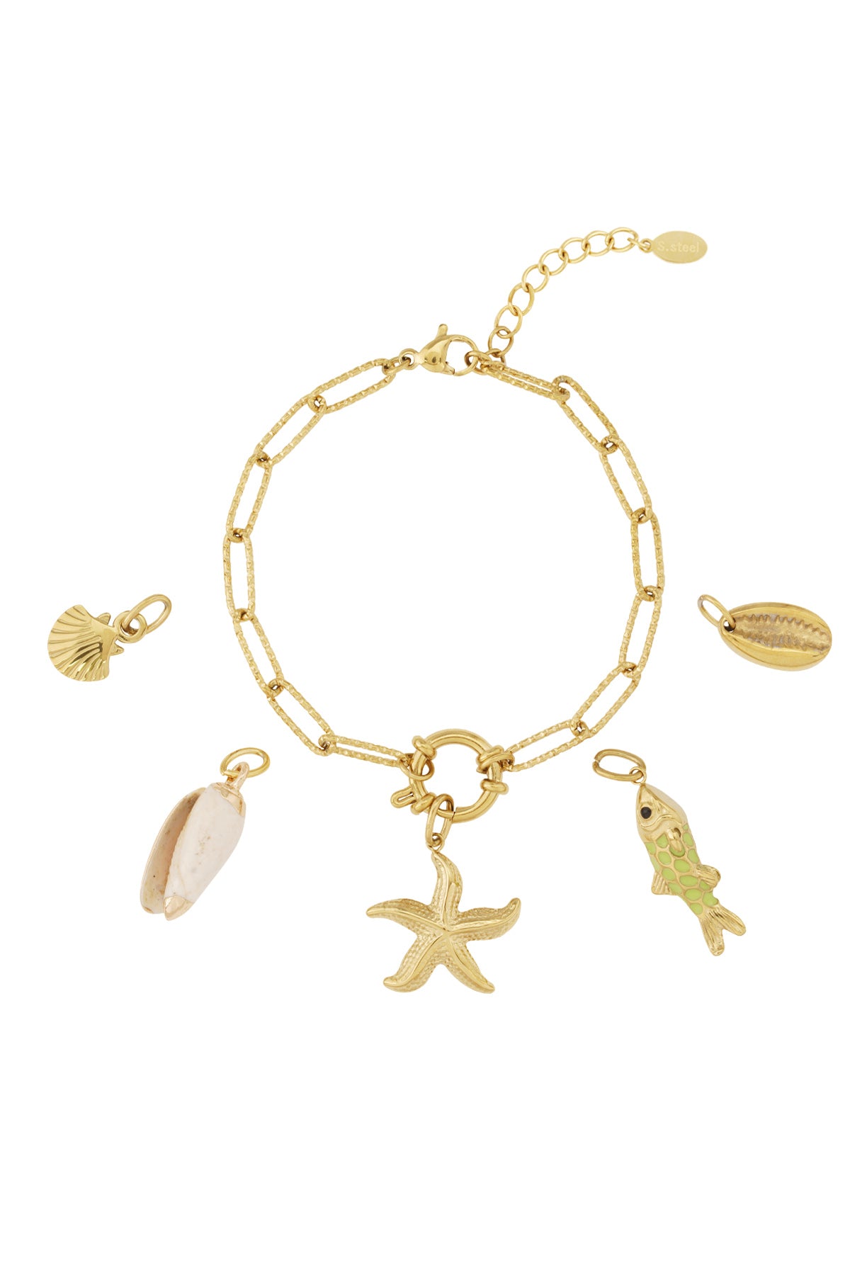 damen armband seestern diy | vergoldet | goldfarbe