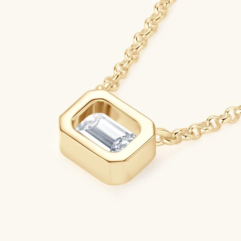 finityzonelnngy 925 sterling silver chains emerald cut moissanite diamond pendant necklace for women cadena plata 925 original certificada