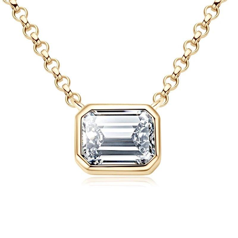 finityzonelnngy 925 sterling silver chains emerald cut moissanite diamond pendant necklace for women cadena plata 925 original certificada