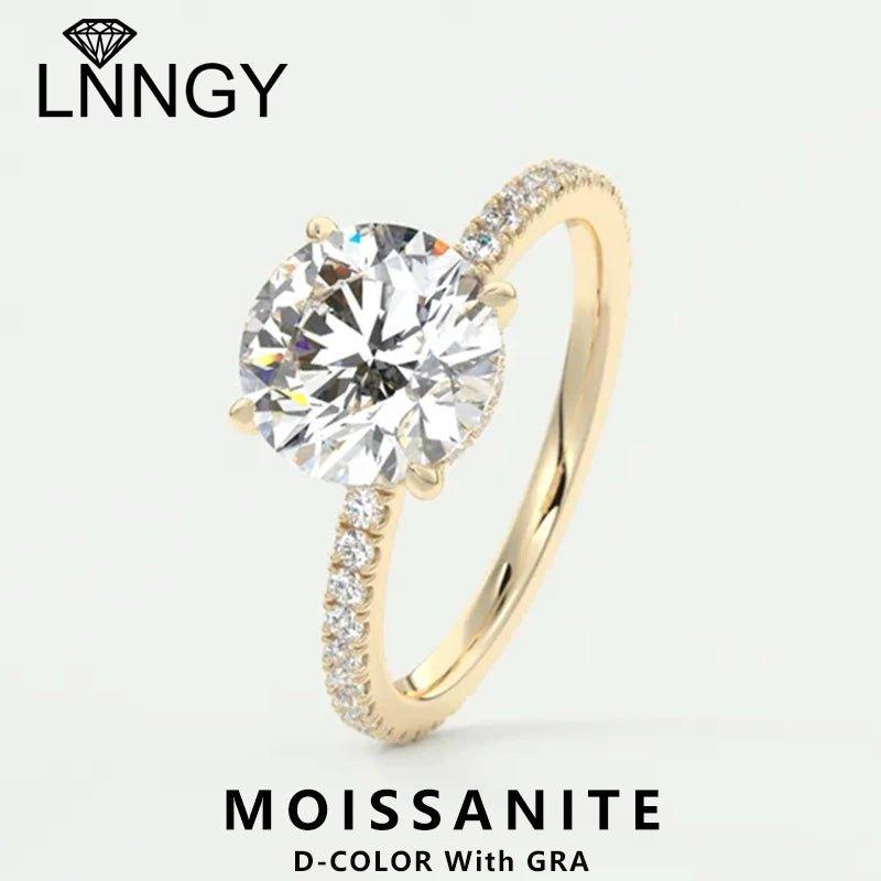 finityzonelnngy moissanite engagement ring for women original certified 925 sterling silver prong setting wedding rings party jewelry gift